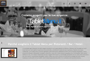 sito web menu ristorante su tablet